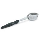 6422420 Heavy Duty Stainless Steel Antimicrobial One-piece Perforated Oval Spoodle with Black Nylon Handle, 4 oz Capacity