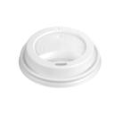 White Polypropylene Dome Lids for 8 oz Paper Cup