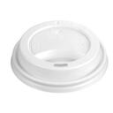 White Polypropylene Dome Lids for 10-24 oz Paper Cups