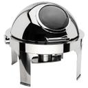 Harmony Stainless Steel Round Chafer with Nautilus Window Cover