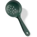 492908 Measure Miser Forest Green Perforated Short Handle Serving Spoon, 4 oz Capacity