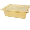 10421B13 Storplus High Heat Plastic Amber Half Size Food Pan, 4 in Deep