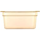 10422B13 Storplus High Heat Plastic Amber Half Size Food Pan, 6 in Deep