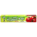 Large Green Zipper Produce Bag, 8 count