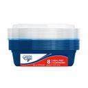 24 oz Rectangular Blue Meal Prep Container with Lid