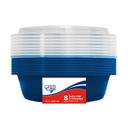 22 oz Round Blue Meal Prep Container with Lid