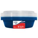 48 oz Round Blue Meal Prep Container with Lid