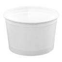 White Paperboard Rolled Rim Econo Container