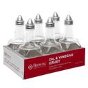 Stainless Steel 6 oz Pouring Top Glass Base Oil and Vinegar Dispenser