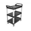 3 Shelf Small Black Utility Cart