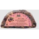 Half Moon Ground Fig Cake with Almonds and Cranberries