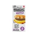 Sausage Egg and Cheese On Waffle Breakfast Sandwich