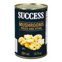 Sliced Mushroom Pieces with Stems