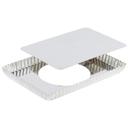 Tin Plate Rectangular Fluted Tart Mold with Removable Bottom