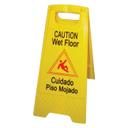 WCS-25 Bilingual Yellow Fold-Out Wet Floor Caution Sign