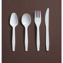 Heavy Polypropylene White Ruby Medium Fork