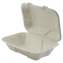 Bagasse 1 Compartment Hinged Container