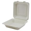 Bagasse 1 Compartment Hinged Container