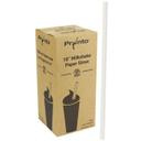 White Milkshake Wrapped Paper Straw