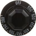 Black OFF/200-550F Dial for Bakers Pride Part Number S1055X