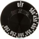 OFF-500-200 Black Tstat Dial with White Numbers for Blodgett Part Number 16393