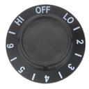 DEL3234557 OFF-LO-1-6-Hi Infinite Control Knob, 2 in Dia.