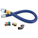 DOR16100BPQ48 NPT Blue Hose Gas Connector Kit, 1 in Mpt x 48 in