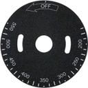 HOB00-498037-0000A Black Aluminum 200-550°F Temperature Dial Plate