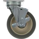 VUL00-497001-00002 Swival Plate Mount Caster with Brake, 5 in Dia