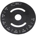 100-450F Aluminum Black Dial Plate for Hobart Part Number 00-810069