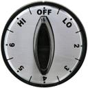 OFF-LO-2-6-HI Chrome Face Knob for Nemco Part Number 45391