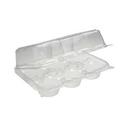 Clear PET 6 count Cupcake / Muffin Container with Hinged Lid