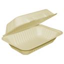 9 x 6 x 3 in Bagasse Compostable Hinged Container