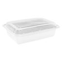 Chef Elite White Rectangular Plastic Containers with Lid