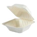 6 x 6 in Bagasse Clam Shell Container