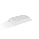 Clear PET Lid for Medium Rectangular Fibre Recyclable Sushi Tray