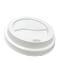 Polypropylene White Dome Lid for 10-20 oz Paper Recyclable Cups