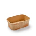 16 oz Forest Collection Compostable PLA-Lined Rectangular Bamboo Bowl