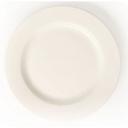 White Porcelain Dessert Plate with Wide Rim