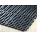 Black Rubber Interlocking Grease Resistant Anti Fatigue Mat