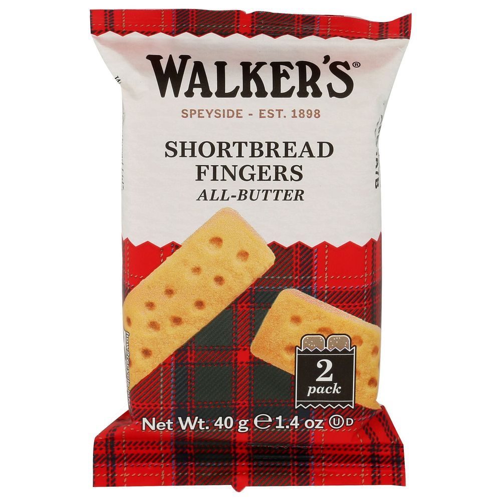 Walkers Pure Butter Shortbread Fingers Cookies, 1.4 Ounce -- 24 Per Case
