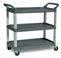 Rubbermaid Gray Global Open Sided Utility Cart