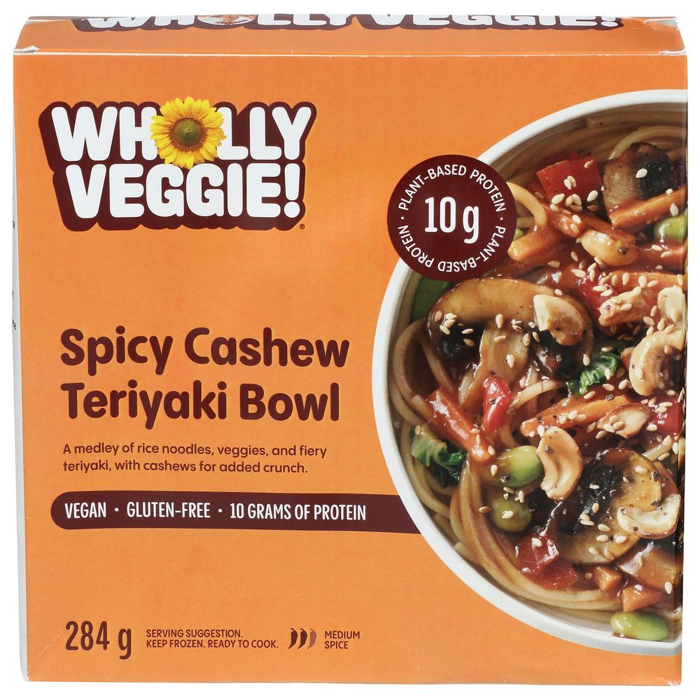 Wholly Veggie Spicy Cashew Teriyaki Bowl, 10 Ounce -- 8 Per Case