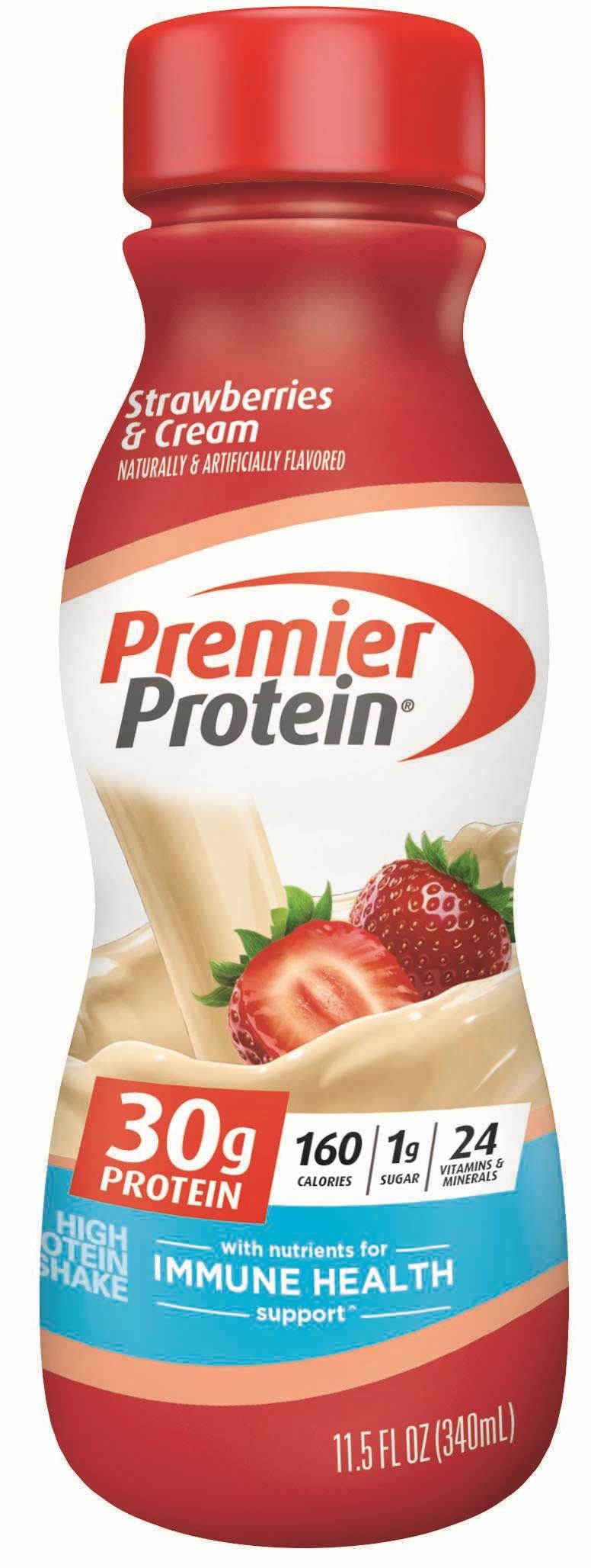 Premier Protein Strawberries And Cream High Protein Shake, 11.5 Fluid Ounce -- 12 Per Case