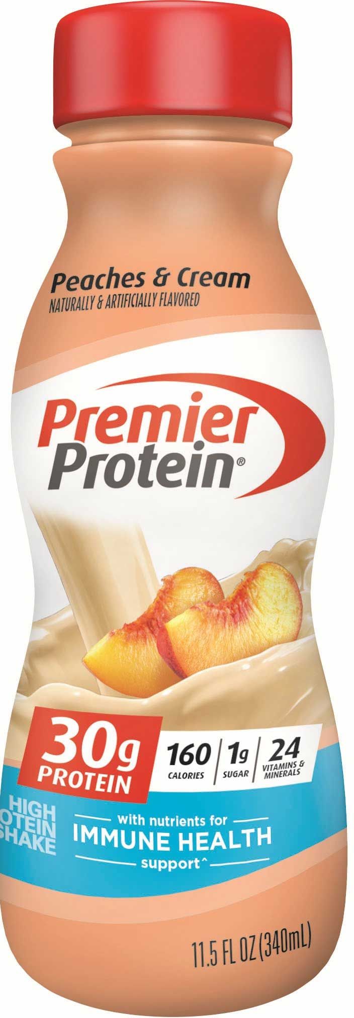 Premier Protein Peaches And Cream Protein Shake, 11.5 Fluid Ounce -- 12 Per Case