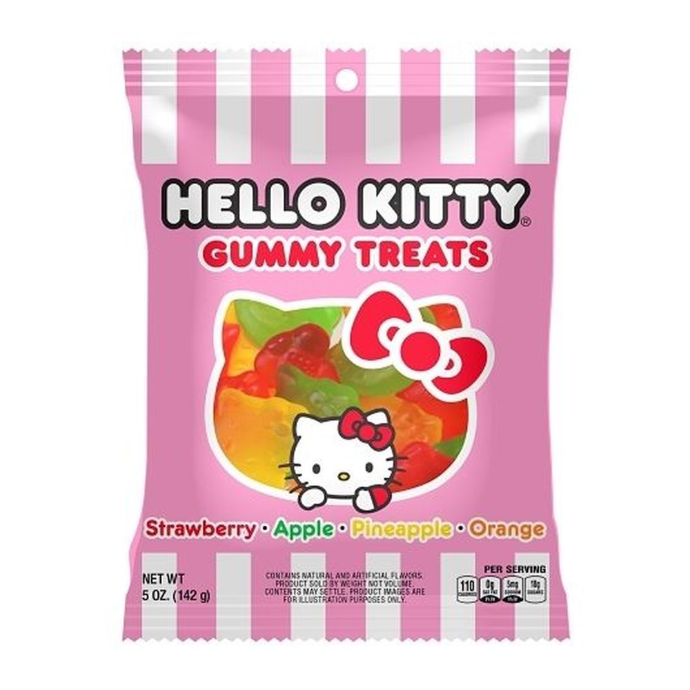 Hello Kitty 5 Ounce Fruit Gummi Treats, 12 Count