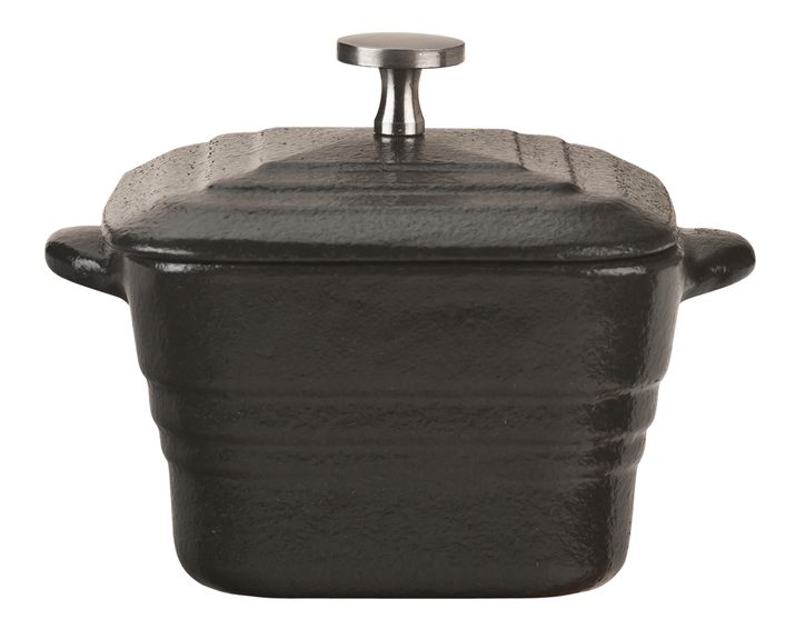 World Tableware Cast Iron Square Mini Dutch Oven With Lid, 7.5 Ounce -- 12 Per Case