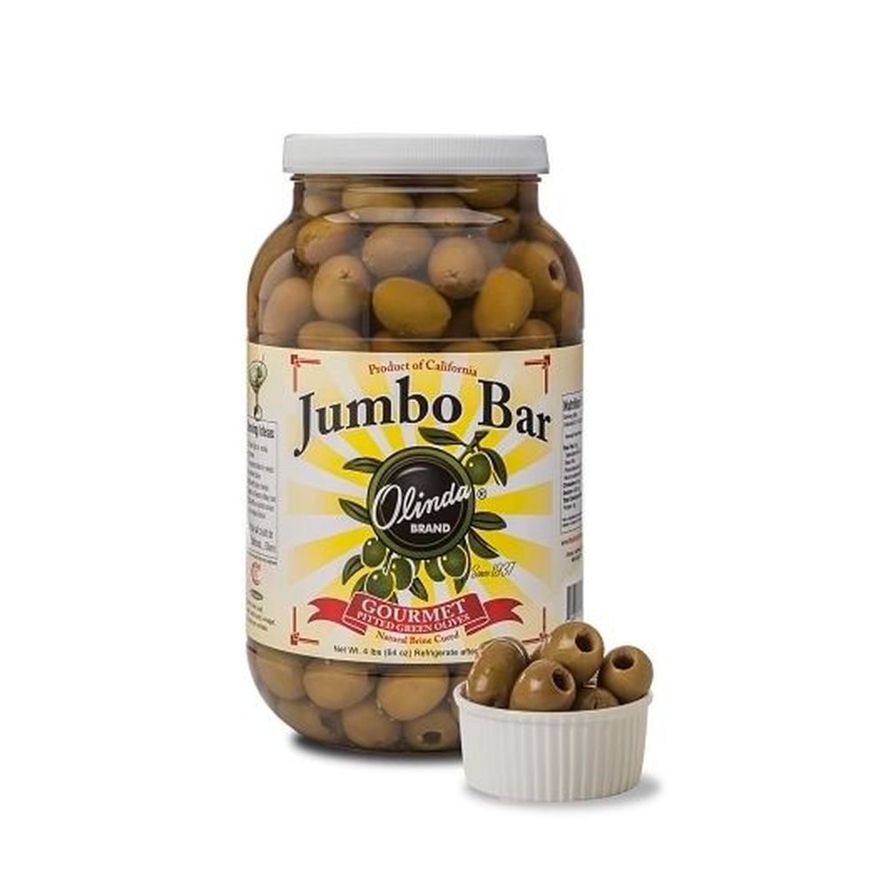 Olinda Jumbo California Green Pitted Queen Olives, 1 Gallon -- 4 Per Case