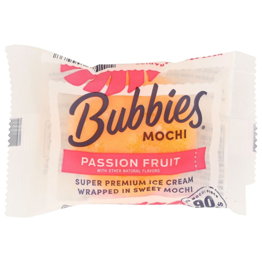 Bubbies Mochi Passionfruit Ice Cream, 1.25 Ounce -- 50 Per Case