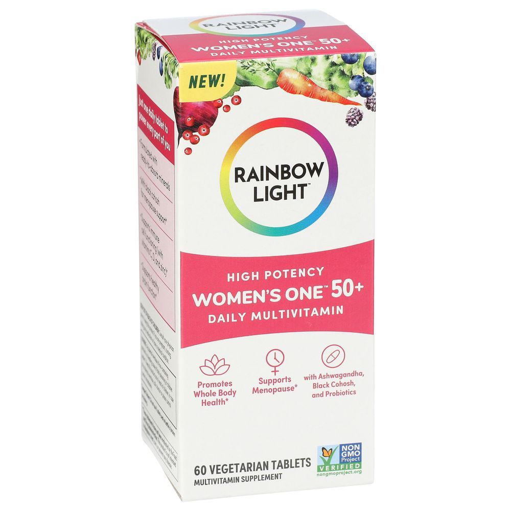 Rainbow Light Womens One 50 Plus High Potency Multivitamin Tablets, 60 Count